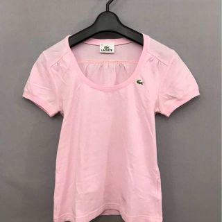 ラコステ(LACOSTE)の【良品】ラコステ LACOSTE Ｔシャツ 半袖 丸首ギャザー ワンポイント(Tシャツ(半袖/袖なし))