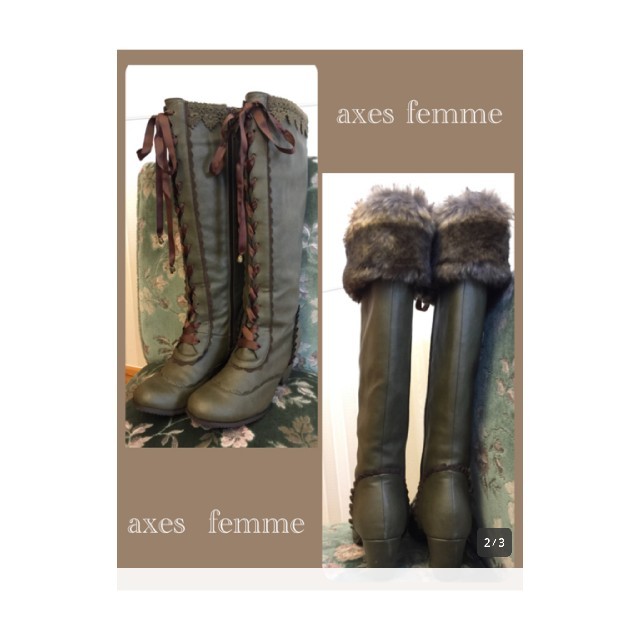 axes femme(アクシーズファム)のaxes ブーツ 未使用品 レディースの靴/シューズ(ブーツ)の商品写真