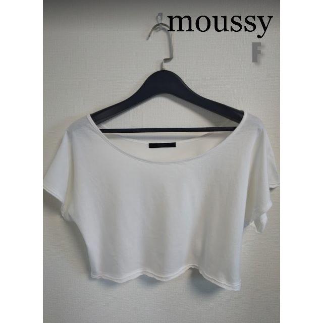 moussy(マウジー)のmoussy♡ショート丈カットオフ加工Tシャツ レディースのトップス(Tシャツ(半袖/袖なし))の商品写真