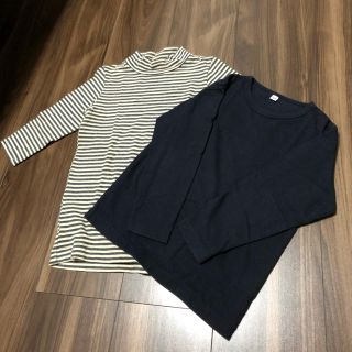 ムジルシリョウヒン(MUJI (無印良品))のカットソー　長袖100㎝　七分丈110 ㎝(Tシャツ/カットソー)