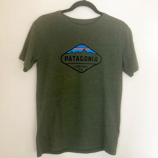 パタゴニア(patagonia)のpatagoniaコットンTシャツ◆160◆カーキ(Tシャツ/カットソー)