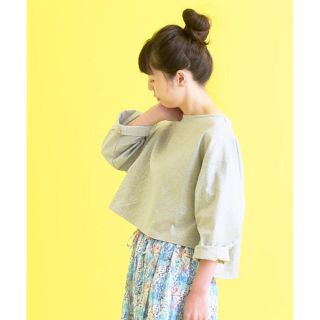 ドットアンドストライプスチャイルドウーマン(Dot&Stripes CHILDWOMAN)の[お値下げしました！]Dot&Stripes 箔プリントショートプルオーバー(カットソー(長袖/七分))