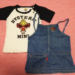 ヒステリックミニ(HYSTERIC MINI)のヒスミニ♡80cmTシャツ＆スカート(Ｔシャツ)