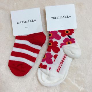 マリメッコ(marimekko)のマリメッコ　ソックス　靴下　２足セット　19-21(靴下/タイツ)