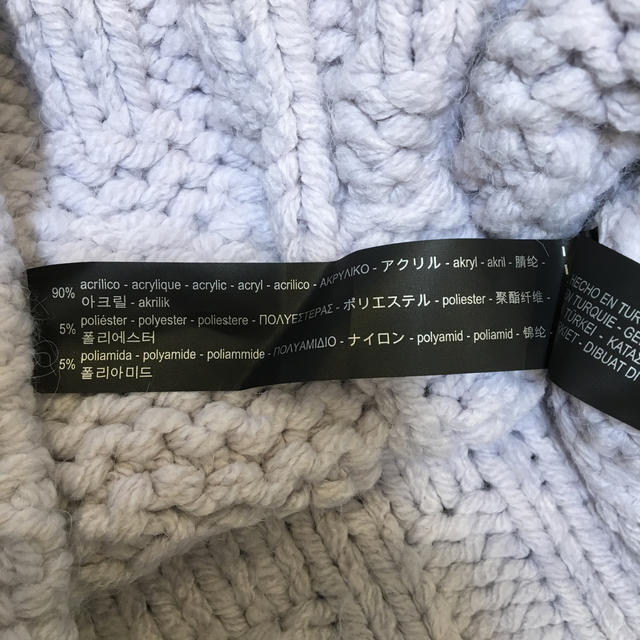 ZARA(ザラ)のZARA ケーブルニット セーター オーバーサイズ パープル レディースのトップス(ニット/セーター)の商品写真