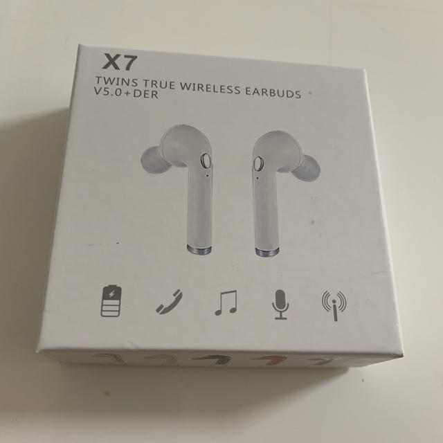 X7 TWINS TRUE WIRELESS EARBUDS V5.0+ DER スマホ/家電/カメラのオーディオ機器(ヘッドフォン/イヤフォン)の商品写真