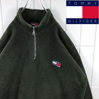 トミーヒルフィガー(TOMMY HILFIGER)のトミーヒルフィガー ハーフジップ フリース ビッグシルエット ワンポイントロゴ(ブルゾン)