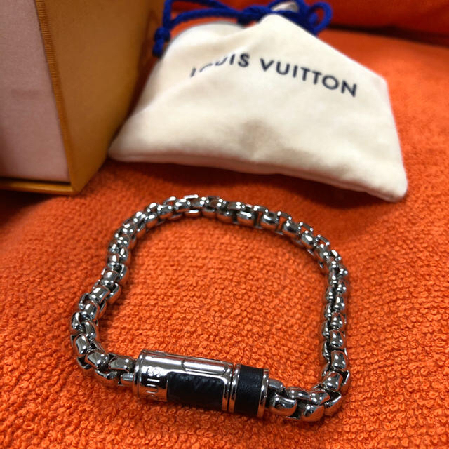 LOUIS VUITTON(ルイヴィトン)のルイヴィトン ブレスレット・チェーン モノグラム・エクリプス　Mサイズ メンズのアクセサリー(ブレスレット)の商品写真