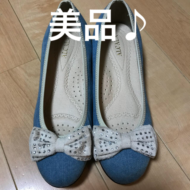 正規品❤︎デニムリボンパンプス