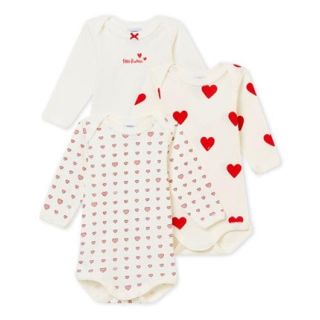 プチバトー(PETIT BATEAU)のSALE☆プチバトー  ハートプリント長袖ボディ 36m(下着)