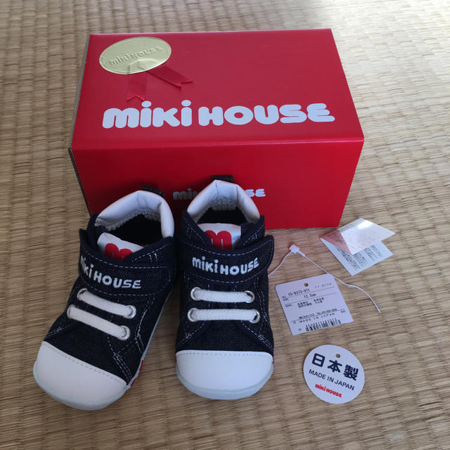 mikihouse(ミキハウス)のミキハウス ファーストシューズ 12.5 インディゴブルー キッズ/ベビー/マタニティのベビー靴/シューズ(~14cm)(スニーカー)の商品写真