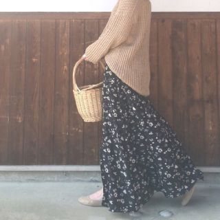 プラージュ(Plage)のcitrusさま専用★Plage ヴィンテージデシンギャザースカート 小花柄★(ロングスカート)