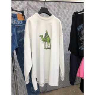 バレンシアガ(Balenciaga)のvetements19AWロンT★tシャツバレンシアガgucciオフホワイト(Tシャツ/カットソー(七分/長袖))