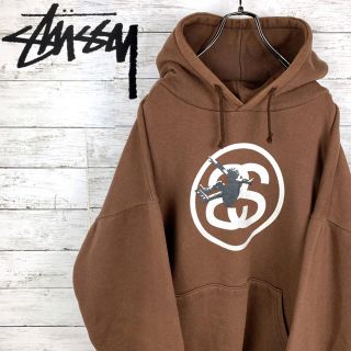 ステューシー(STUSSY)の激レア 90s ステューシー STUSSY パーカー デカロゴ USA製(パーカー)