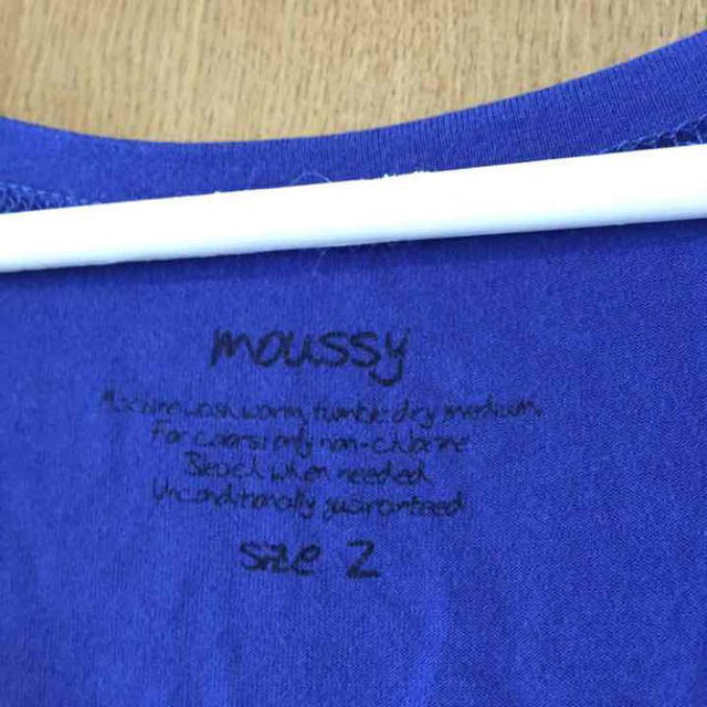 moussy(マウジー)の利人さん専用！moussyブルー ロンT レディースのトップス(Tシャツ(長袖/七分))の商品写真