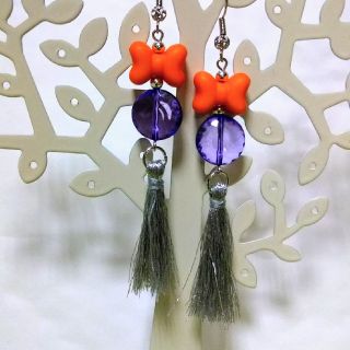 ハロウィンカラー フックピアス(ピアス)