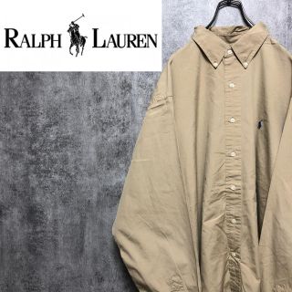 ラルフローレン(Ralph Lauren)の【激レア】ラルフローレン☆ワンポイント刺繍ロゴ入りボタンダウンビッグシャツ90s(シャツ)