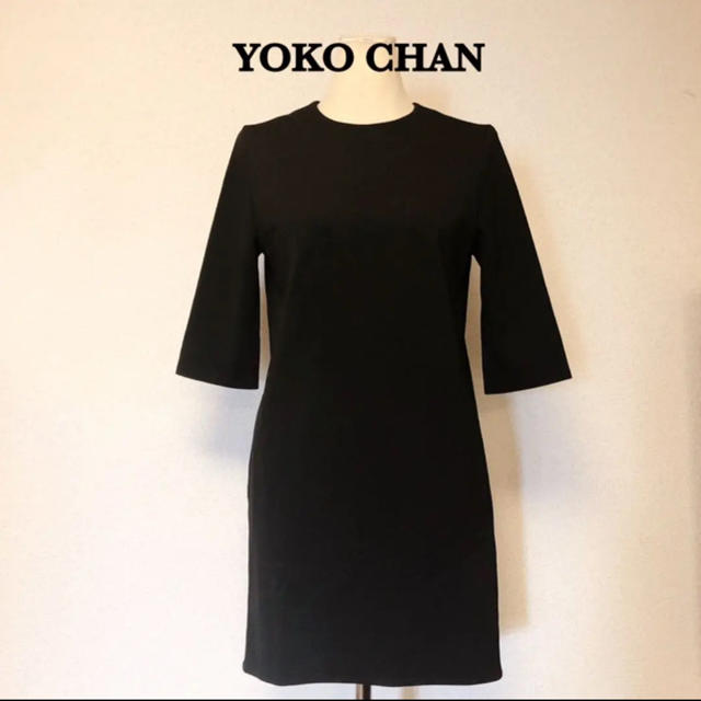 435cm袖丈美品 YOKOCHAN ヨーコチャン 7分袖 ワンピース 上品 セレブ