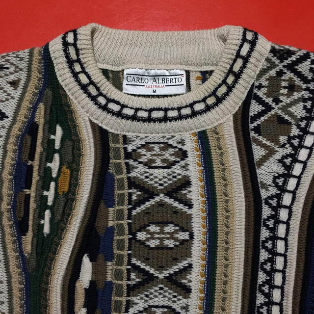 COOGI(クージー)のCARLO ALBERTO 総柄 ニット オーストラリア クージー 3D   メンズのトップス(ニット/セーター)の商品写真