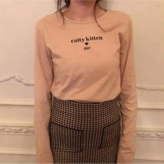 ワンアフターアナザーナイスクラップ(one after another NICE CLAUP)のcatty kitten ロングＴシャツ(Tシャツ(長袖/七分))