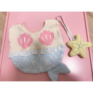 アフタヌーンティー(AfternoonTea)のスタイ よだれかけ ヘアバンド アリエル 人魚姫 ハロウィン(ベビースタイ/よだれかけ)