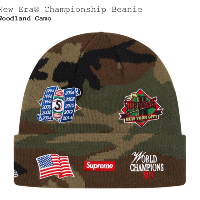 Supreme(シュプリーム)のsupreme 19AW New Era Championship Beanie メンズの帽子(ニット帽/ビーニー)の商品写真