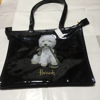 ハロッズ(Harrods)の正規品！Harrods  ウェストハイランド テリア柄  PVC高級トートバック(トートバッグ)