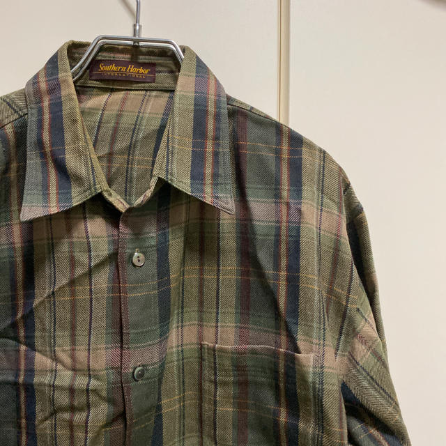 Yohji Yamamoto(ヨウジヤマモト)の古着  ビックシルエットウッドチェックシャツ メンズのトップス(シャツ)の商品写真
