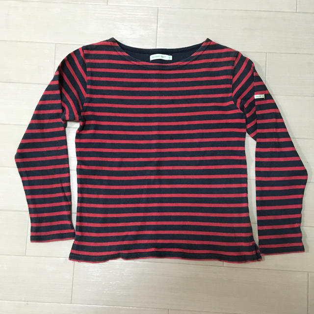 BEAMS(ビームス)のビームス ボーダー 長袖 カットソー 赤紺 男の子 キッズ/ベビー/マタニティのキッズ服男の子用(90cm~)(Tシャツ/カットソー)の商品写真