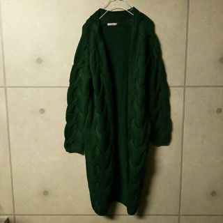 サンタモニカ(Santa Monica)のvintage green Knit gown(ガウンコート)