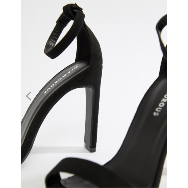asos(エイソス)のASOS エイソス ストラップサンダル ブラック 黒 美品 レディースの靴/シューズ(サンダル)の商品写真