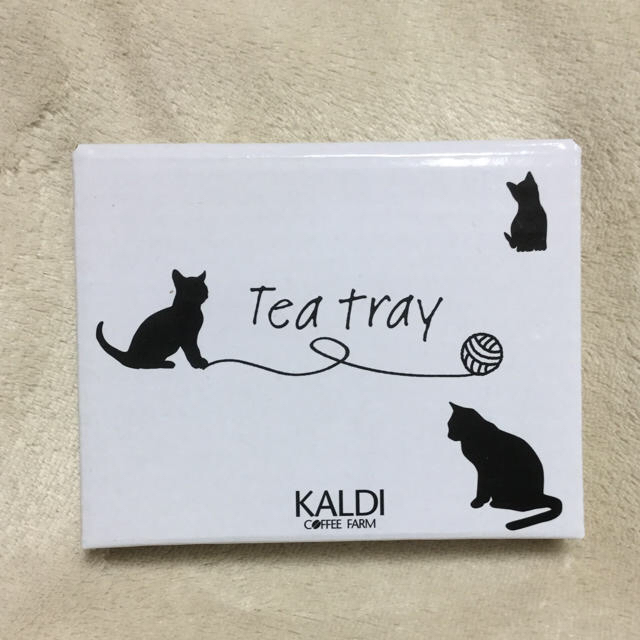 KALDI(カルディ)のカルディ  猫バッグの小皿 インテリア/住まい/日用品のキッチン/食器(食器)の商品写真