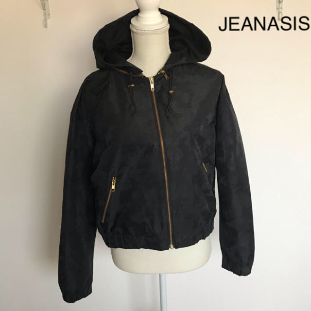 JEANASIS(ジーナシス)の【JEANASIS】黒　迷彩　ブルゾン  ジャケット　ジーナシス  レディースのジャケット/アウター(ミリタリージャケット)の商品写真