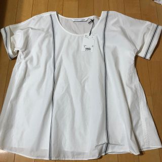 ユニクロ(UNIQLO)のTブラウス 半袖 エクストラファインコットン L ユニクロ ルメール(シャツ/ブラウス(半袖/袖なし))