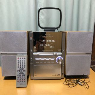 パナソニック(Panasonic)のパナソニック CD MD カセット ラジオ コンポ SA-PM77MD(スピーカー)