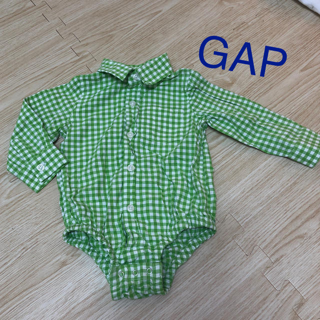 babyGAP(ベビーギャップ)のチェック柄ロンパース　80 キッズ/ベビー/マタニティのベビー服(~85cm)(ロンパース)の商品写真