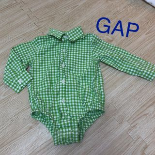 ベビーギャップ(babyGAP)のチェック柄ロンパース　80(ロンパース)