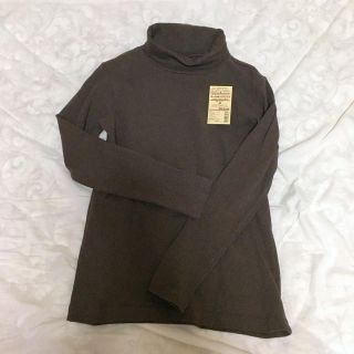 ムジルシリョウヒン(MUJI (無印良品))のゆめ様専用【美品】無印良品　タートルネックTシャツ　ブラウン　M(カットソー(長袖/七分))