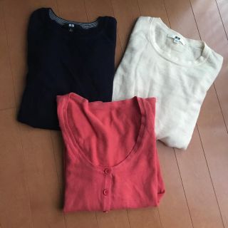 ユニクロ(UNIQLO)のユニクロ　ウールセーターカシミヤ混3点セット試着のみ(ニット/セーター)