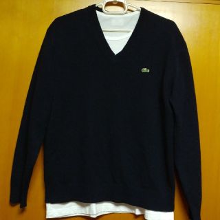 ラコステ(LACOSTE)の希少 LACOSTE ラコステ 長袖ニット   美品(ニット/セーター)