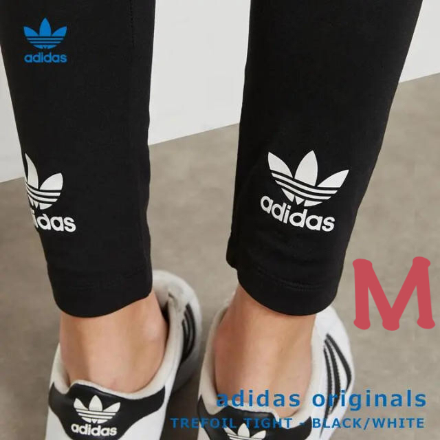 adidas(アディダス)のアディダスオリジナルス レギンス アディカラー トレフォイル ロゴ ブラック M レディースのレッグウェア(レギンス/スパッツ)の商品写真