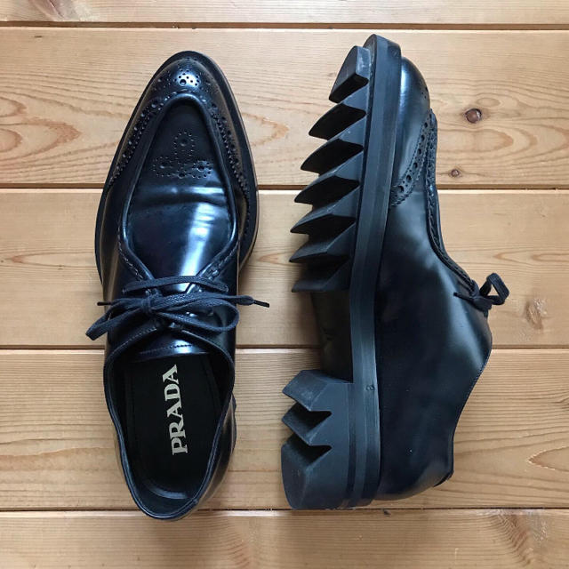 13AW PRADA シャークソール シューズ UK8