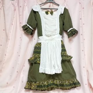 クラシカル ワンピース ロリィタ ロリータ カントリー メイド 緑