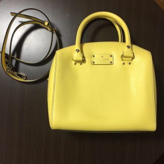 ケイトスペードニューヨーク(kate spade new york)の【coco様専用】kate spade ハンドバッグ イエロー(ハンドバッグ)