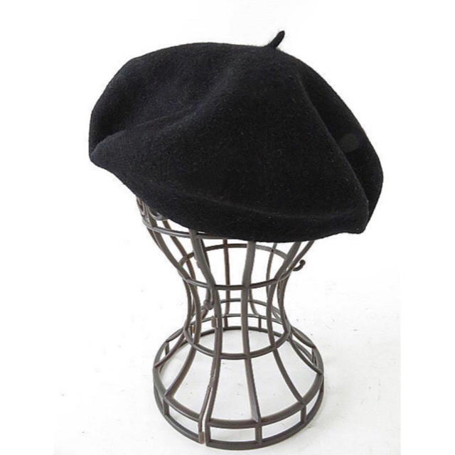ドルチェアンドガッバーナ ハンチング ベレー帽 ベロア ブラック 後ろロゴ 58