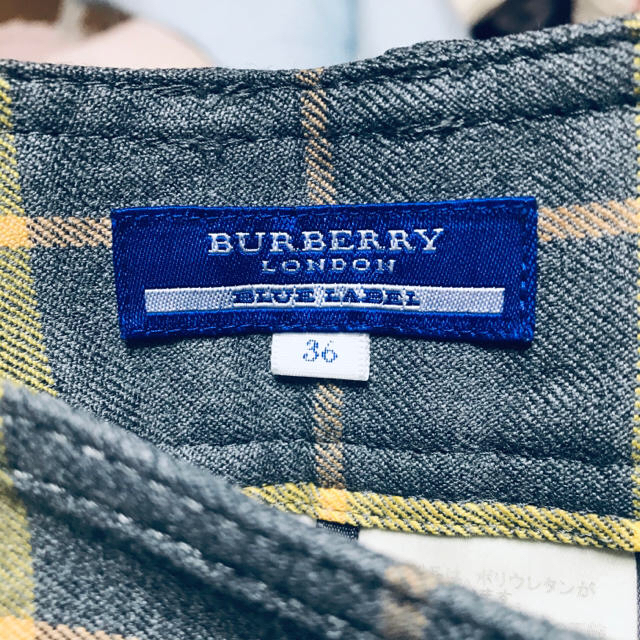 BURBERRY BLUE LABEL(バーバリーブルーレーベル)のバーバリーブルーレーベル　36 チェック　ハーフパンツ レディースのパンツ(ハーフパンツ)の商品写真