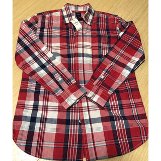 ギャップ(GAP)の♡新品タグ付き♡GAP長袖チェックシャツサイズ150（赤）(ブラウス)