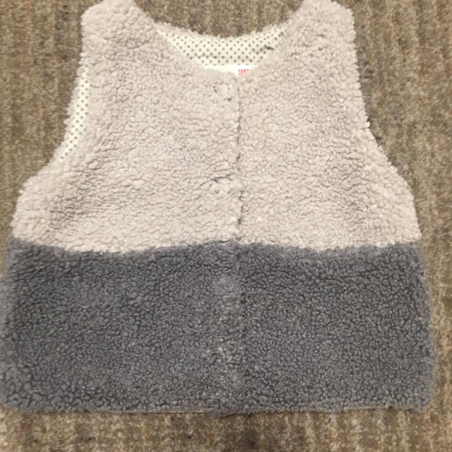 ZARA KIDS(ザラキッズ)のu.r.u★様専用 zara  baby girl ボアベスト 74cm キッズ/ベビー/マタニティのベビー服(~85cm)(カーディガン/ボレロ)の商品写真