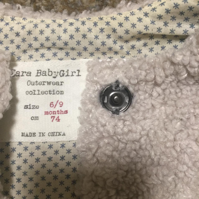 ZARA KIDS(ザラキッズ)のu.r.u★様専用 zara  baby girl ボアベスト 74cm キッズ/ベビー/マタニティのベビー服(~85cm)(カーディガン/ボレロ)の商品写真