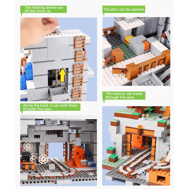 Lego(レゴ)のマインクラフト レゴ互換 ブロック　山の洞窟 キッズ/ベビー/マタニティのおもちゃ(積み木/ブロック)の商品写真